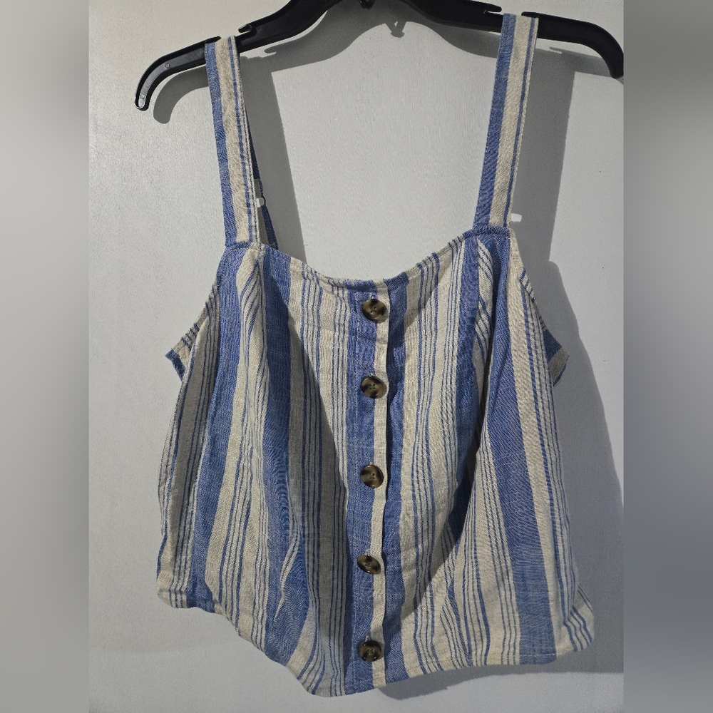Linen blend crop top and skirt